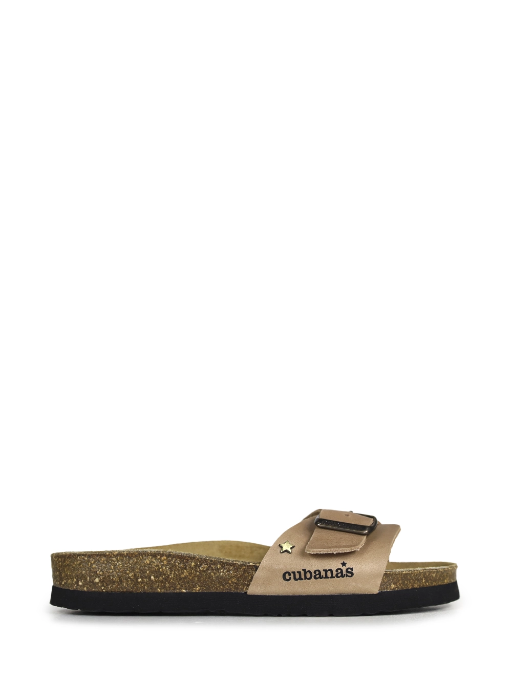 Julia-Sandália em Pele Beige com Tira Única
