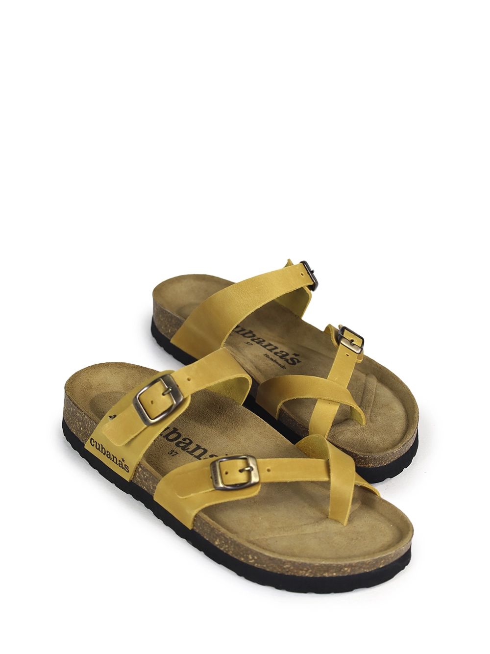 Nazare-Sandália em Pele Amarela com Múltiplas Tiras - Image 4