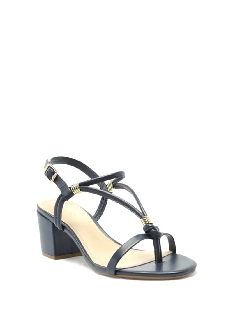 Alternative view of Sandália Arezzo em Pele Azul Escura e Múltiplas Tiras