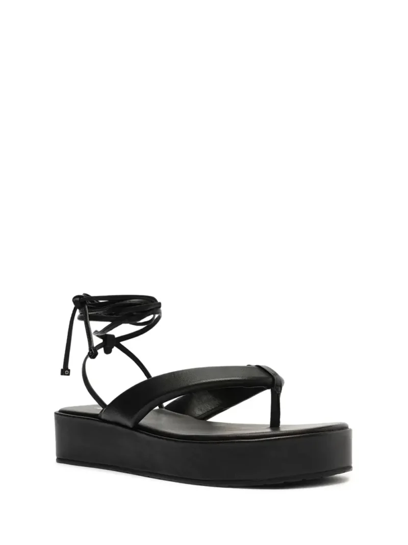 Alternative view of Sandália Plataforma Arezzo Preta em Pele