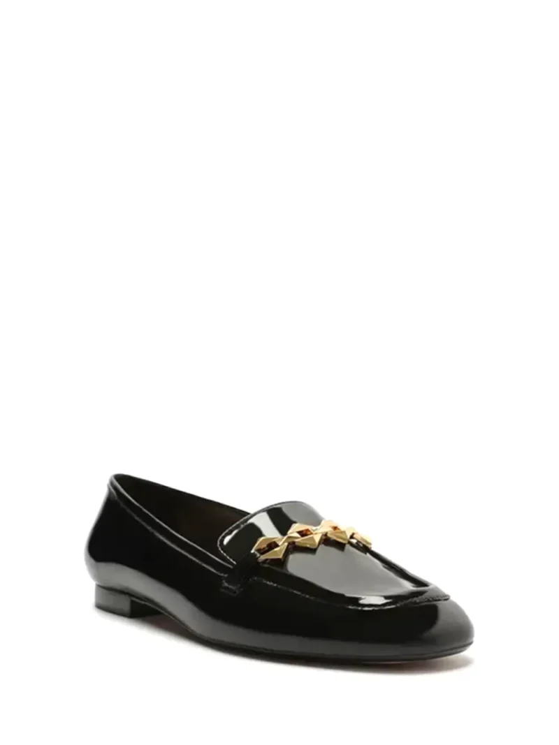 Alternative view of Loafer Arezzo Preto em Pele e Acabamento em Verniz