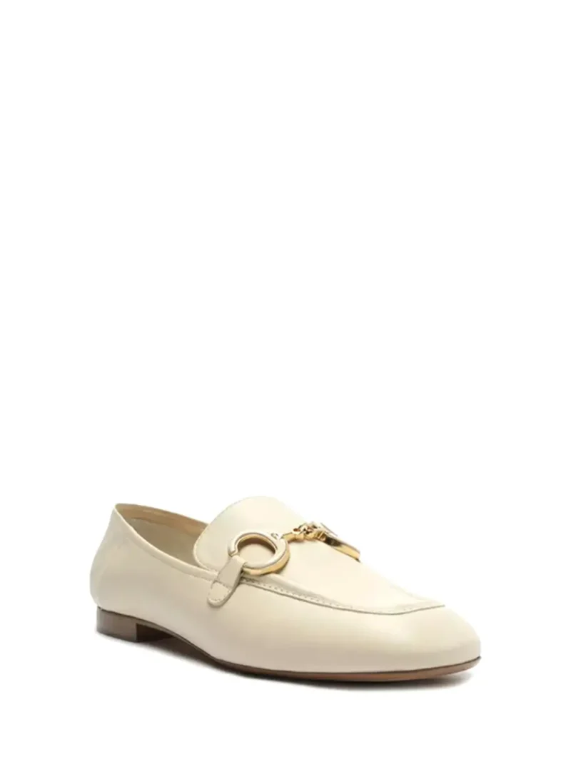Alternative view of Loafer Arezzo em Pele Branca e Pormenor em Dourado