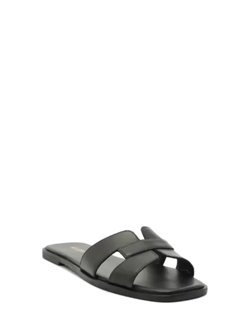 Alternative view of Sandália Arezzo Preta em Pele e Tira em H