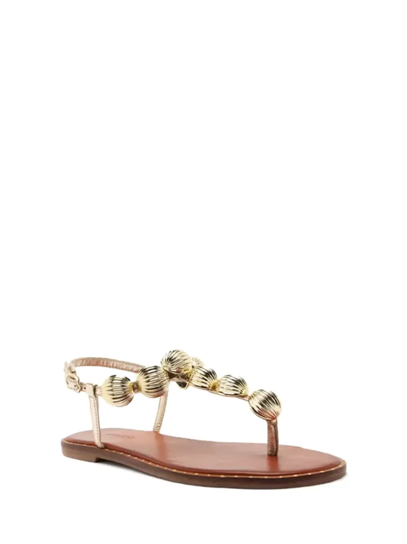 Alternative view of Sandália Arezzo em Pele Dourada e Pormenor de Conchas