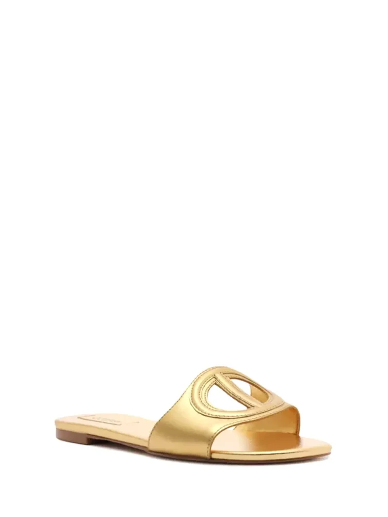 Alternative view of Sandália Arezzo em Pele Dourada e Tira com Pormenor