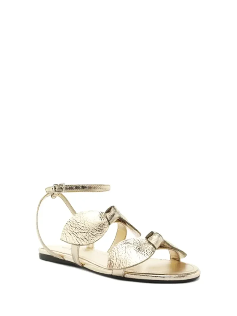 Alternative view of Sandália Arezzo em Pele Dourada e Tiras com Laços