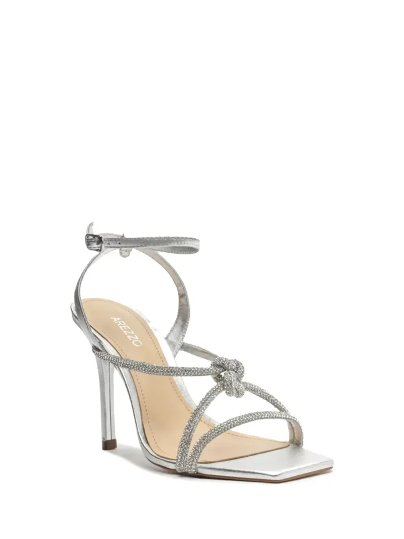 Alternative view of Sandália Arezzo em Pele Prata e Múltiplas Tiras