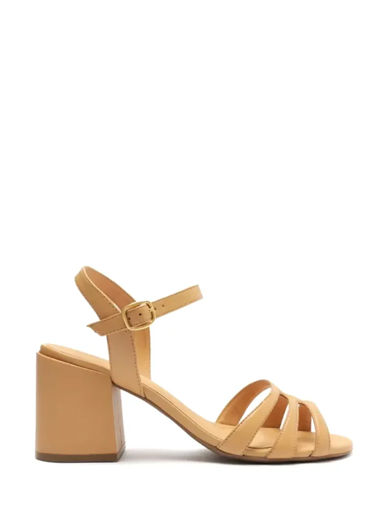 Sandália Arezzo em Pele Beige e Múltiplas Tiras
