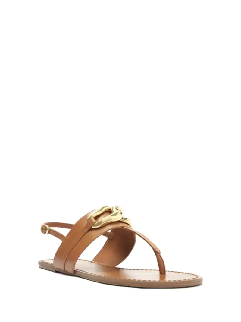 Alternative view of Sandália Arezzo em Pele Camel e Pormenor em Dourado