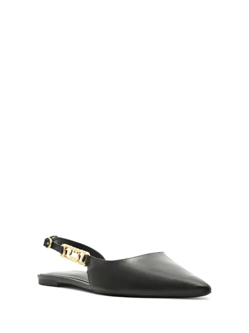 Alternative view of Mule Arezzo Preta em Pele e Biqueira Fina