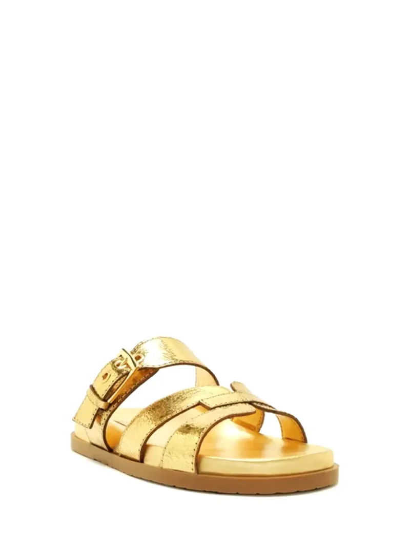 Alternative view of Sandália Arezzo em Pele Dourada com Tiras