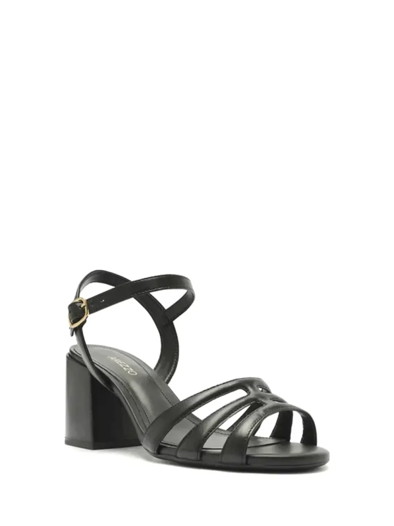 Alternative view of Sandália Arezzo Preta em Pele e Múltiplas Tiras