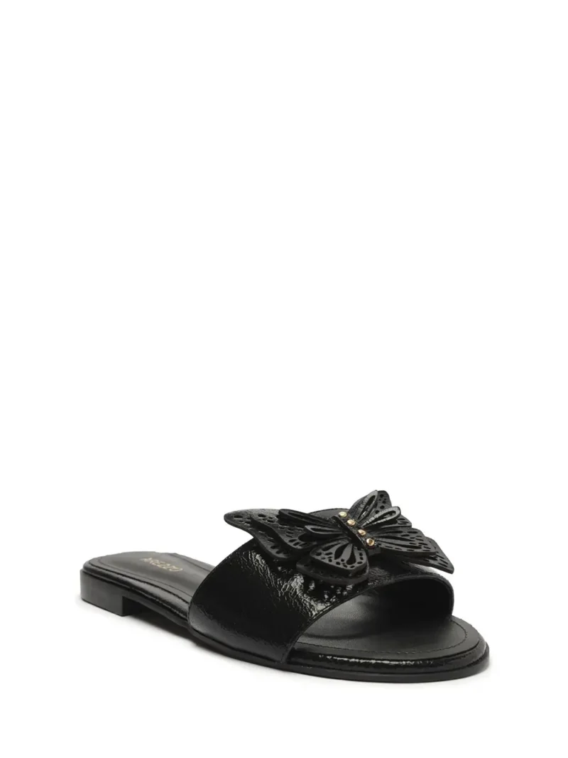 Alternative view of Sandália Arezzo Preta em Pele com Pormenor de Borboleta