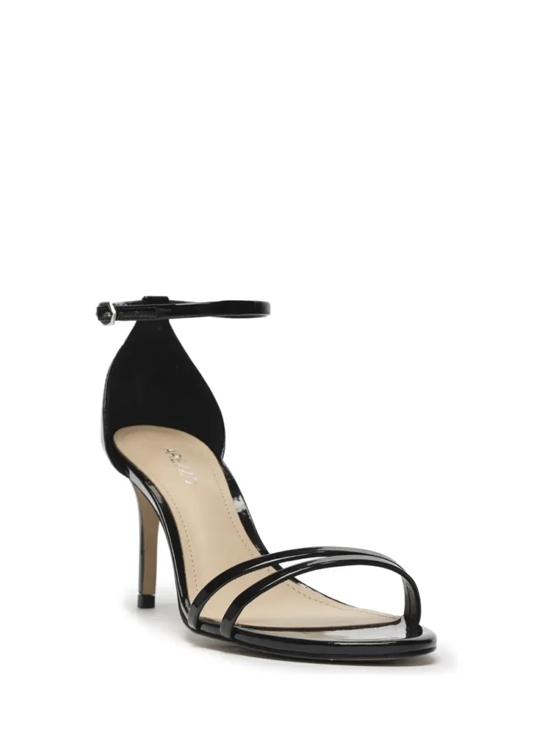 Alternative view of Sandália Arezzo Preta em Pele e Acabamento em Verniz