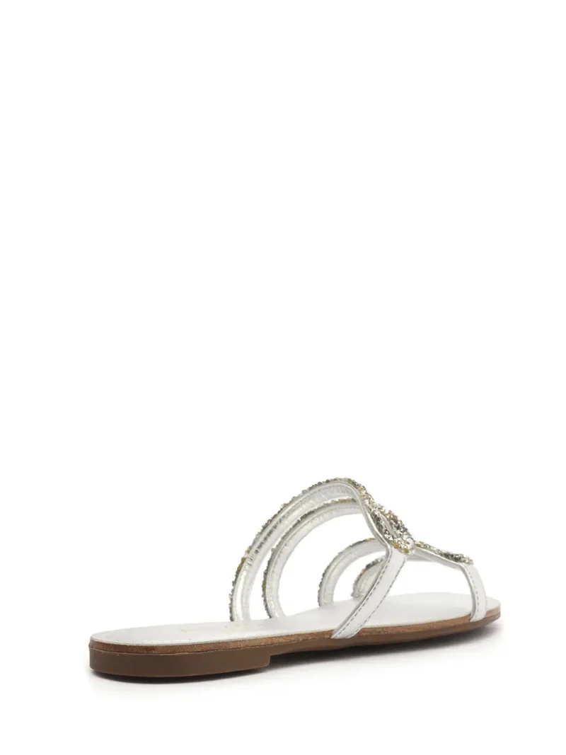 Alternative view of Sandália Arezzo em Pele Prata e Pormenor de Strass