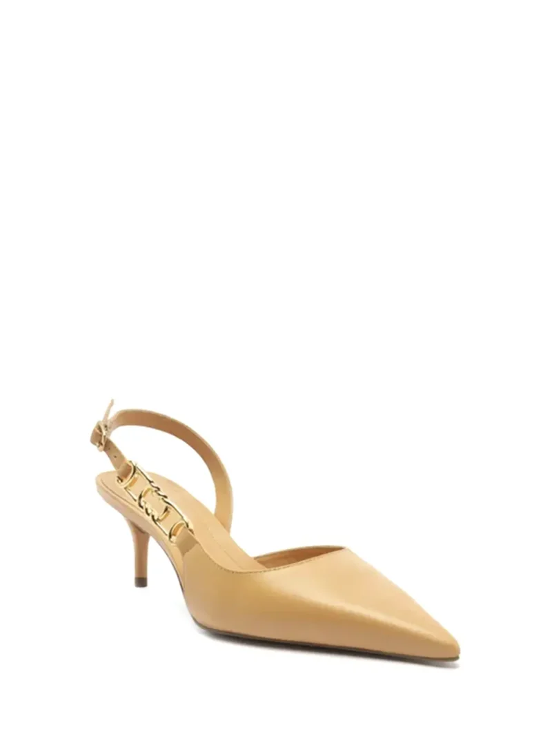 Alternative view of Scarpin Arezzo em Pele Beige e Salto Alto Fino