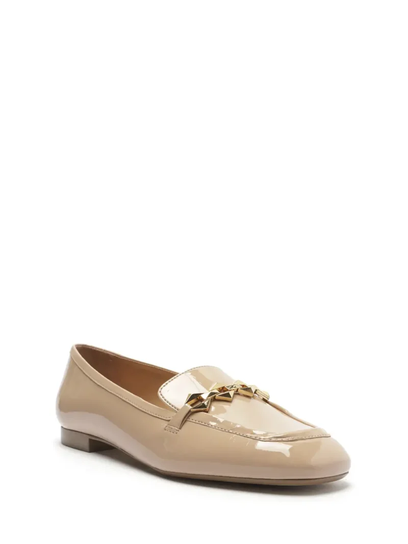 Alternative view of Loafer Arezzo em Pele Beige e Acabamento em Verniz