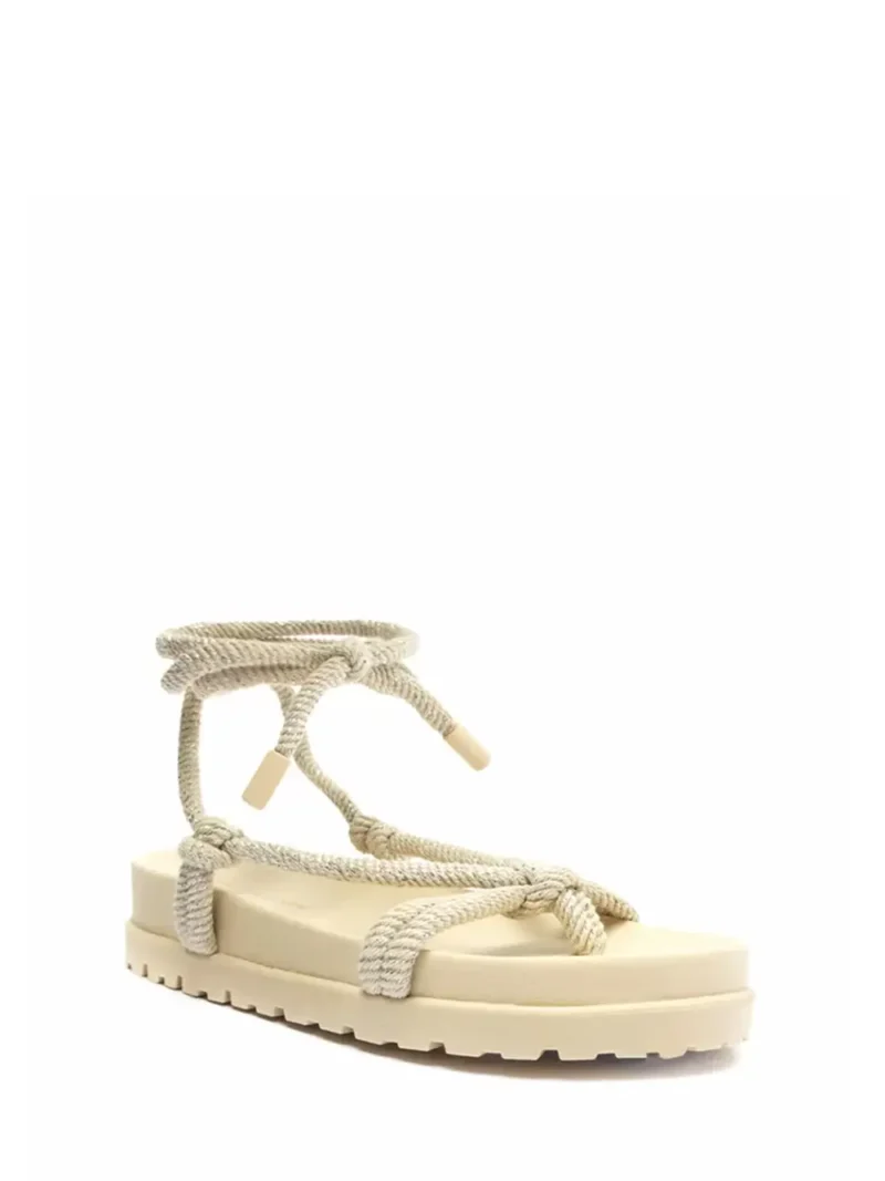 Alternative view of Sandália Arezzo em Pele Branca e Tiras de Corda