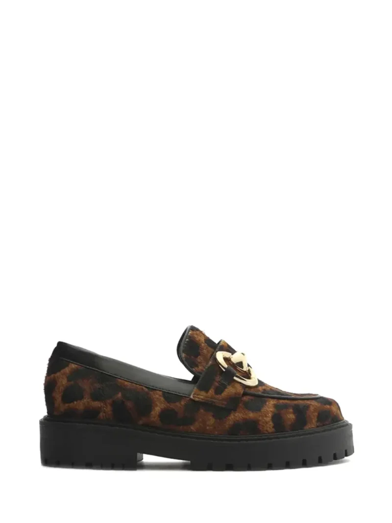 Loafer Arezzo em Animal Print e Sola Tratorada