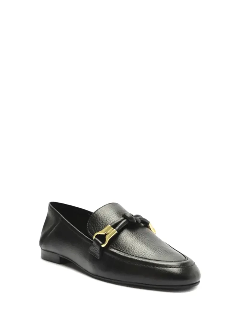 Alternative view of Loafer Preto Arezzo em Pele e Pormenor em Dourado