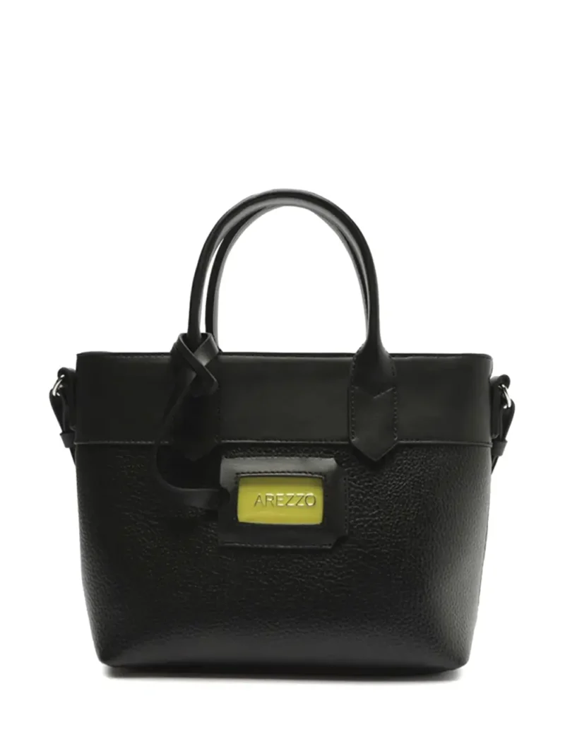 Mala Tote Arezzo Preta em Pele