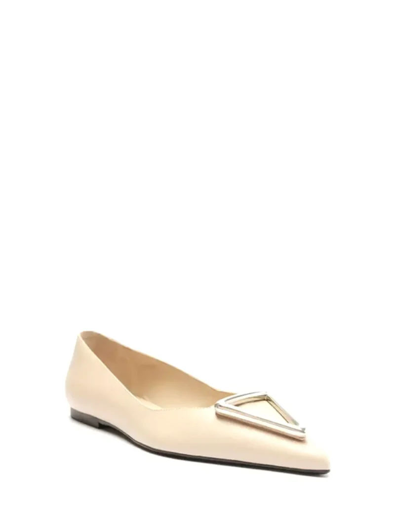 Alternative view of Sabrina Arezzo em Pele Beige e Metal na Biqueira