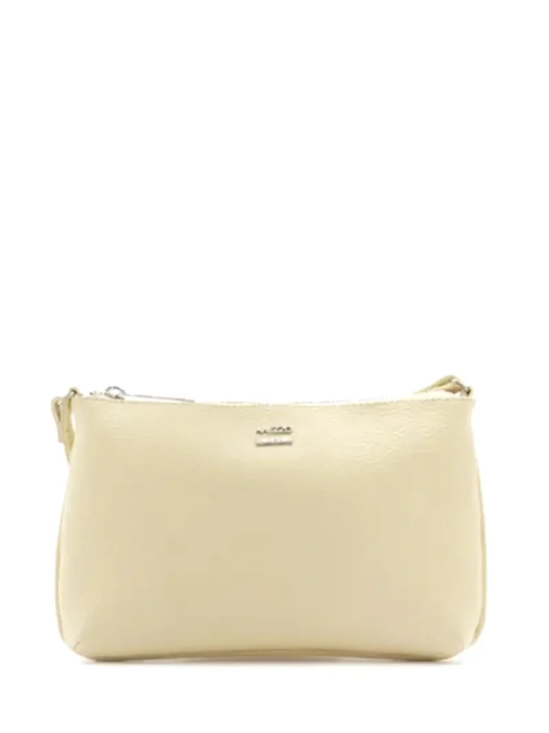Mala Arezzo Mini em Pele Beige e Alça Tiracolo