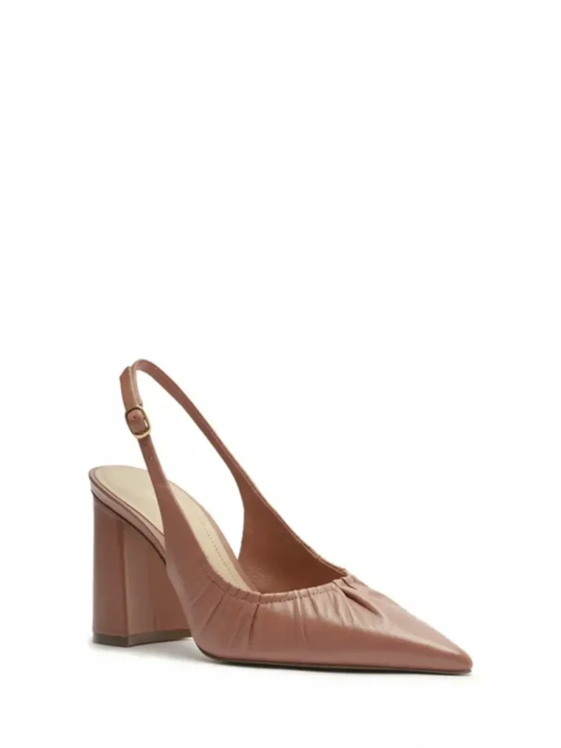 Alternative view of Scarpin Arezzo em Pele Castanha