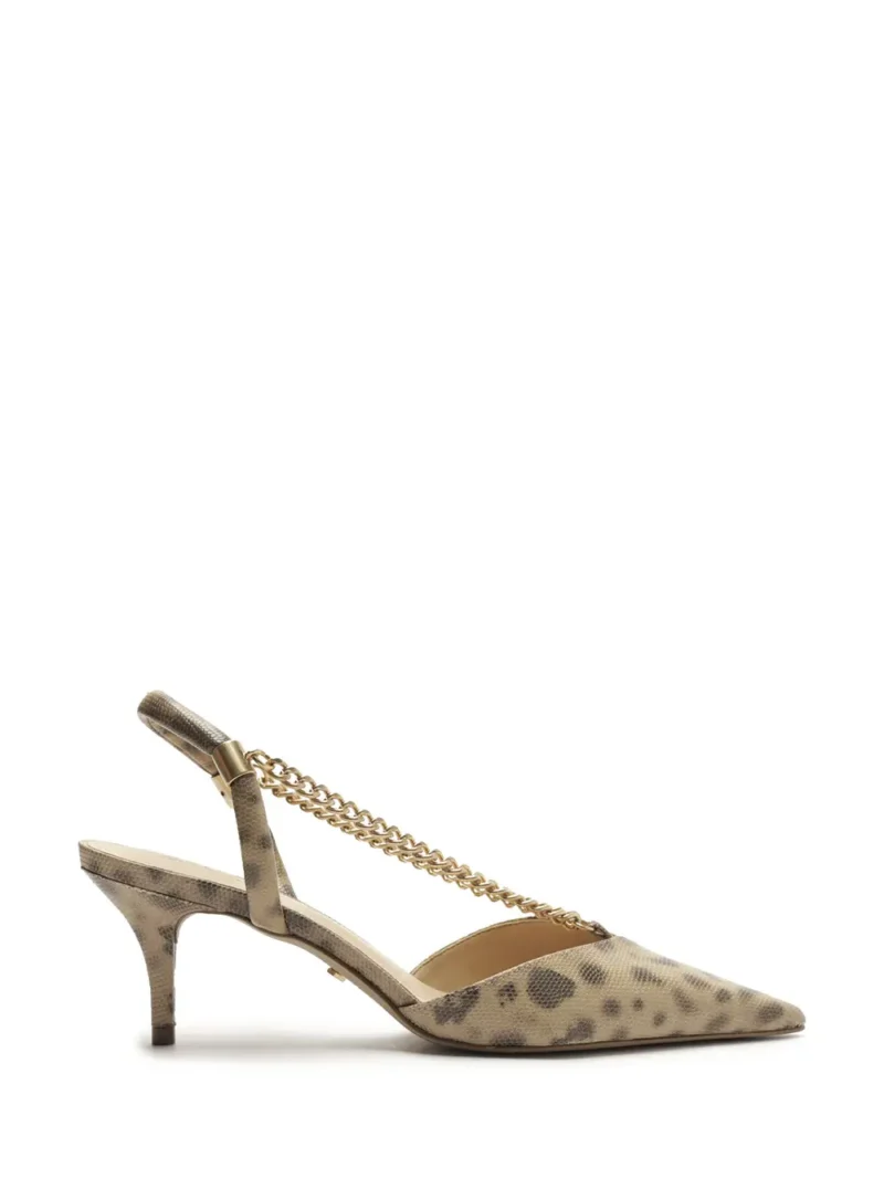 Scarpin Arezzo em Pele Animal Print e Salto Médio