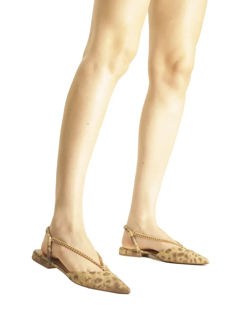 Alternative view of Mule Arezzo em Pele Animal Print e Corrente