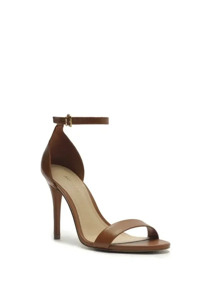 Alternative view of Sandália em Pele Castanha e Salto Fino