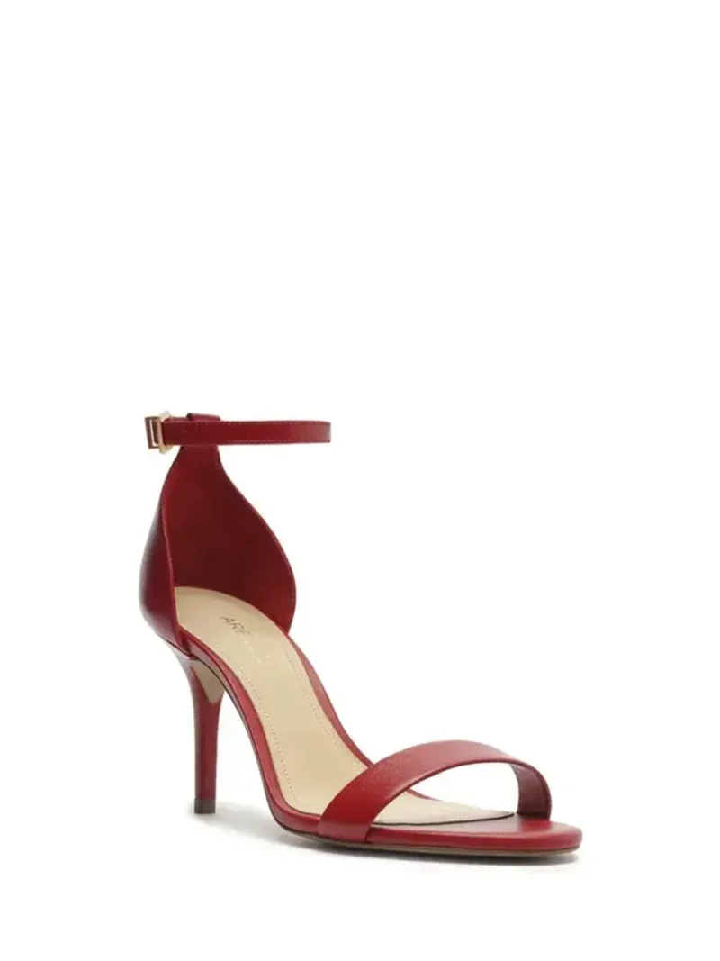 Alternative view of Sandália em Pele Vermelha e Salto Fino