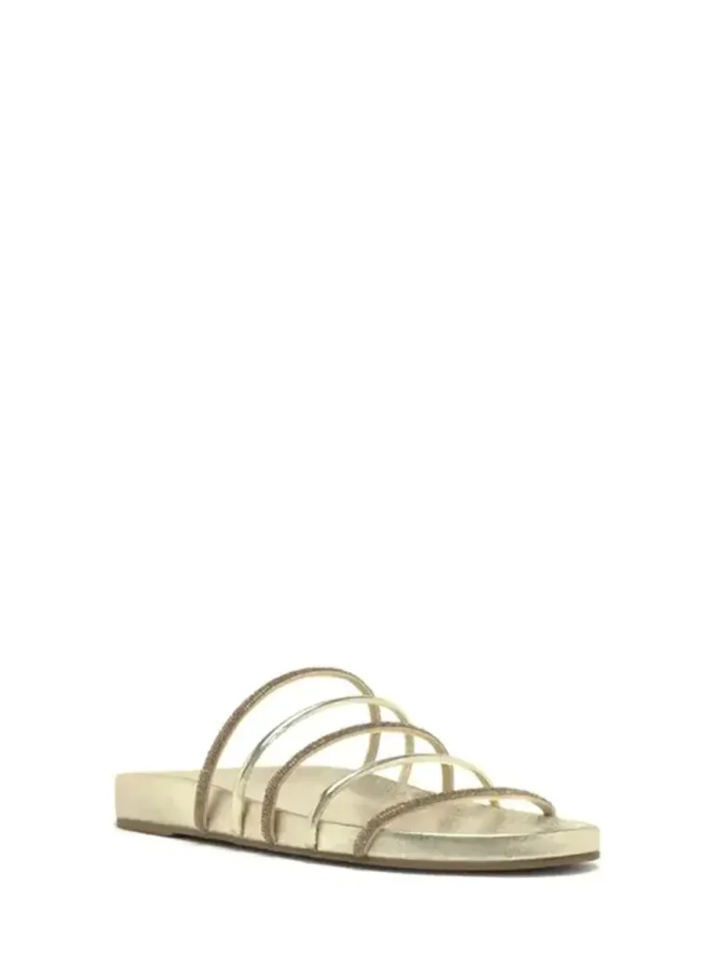 Alternative view of Sandália em Pele Dourada e Tiras