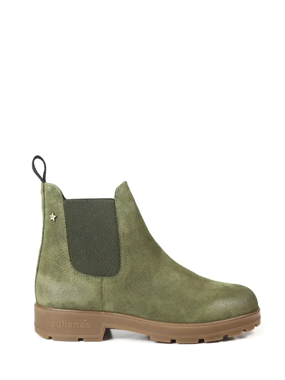 Bota Cubanas em Camurça Verde