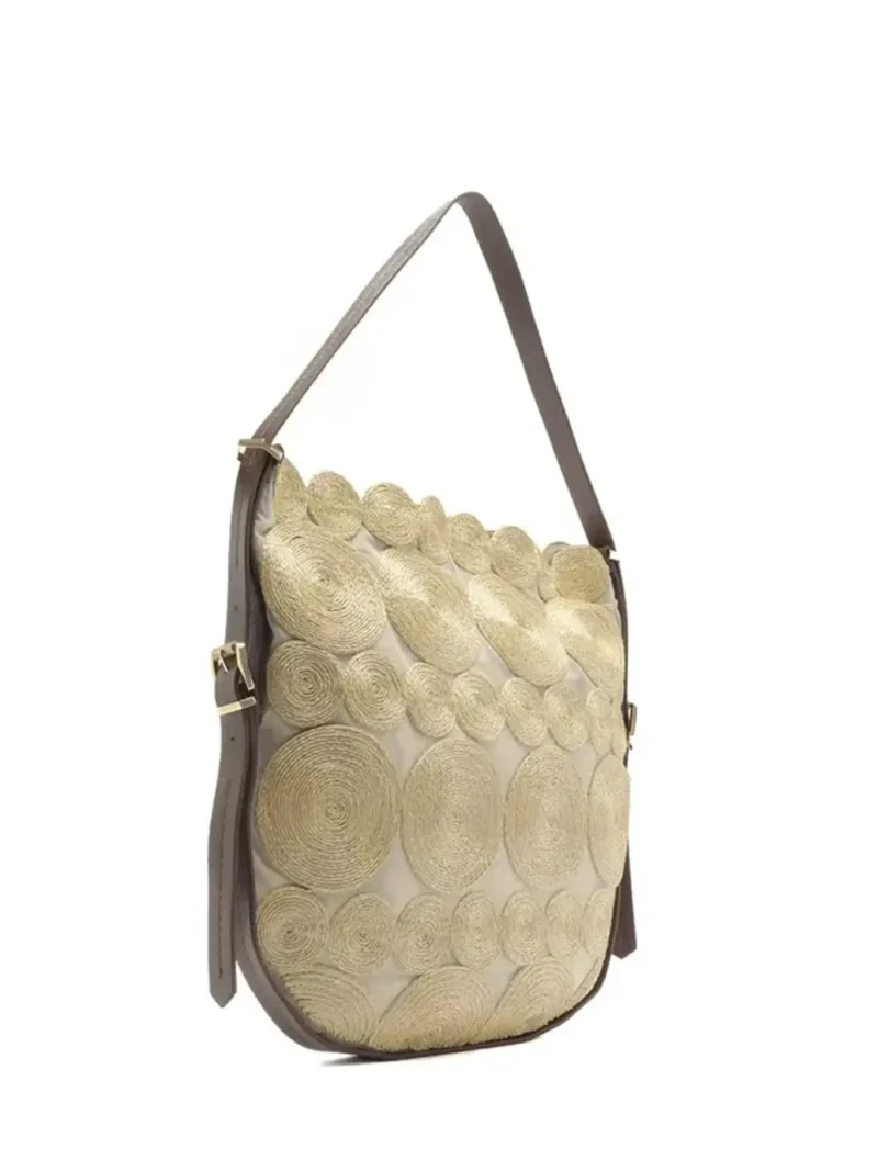 Alternative view of Mala em Ráfia Beige