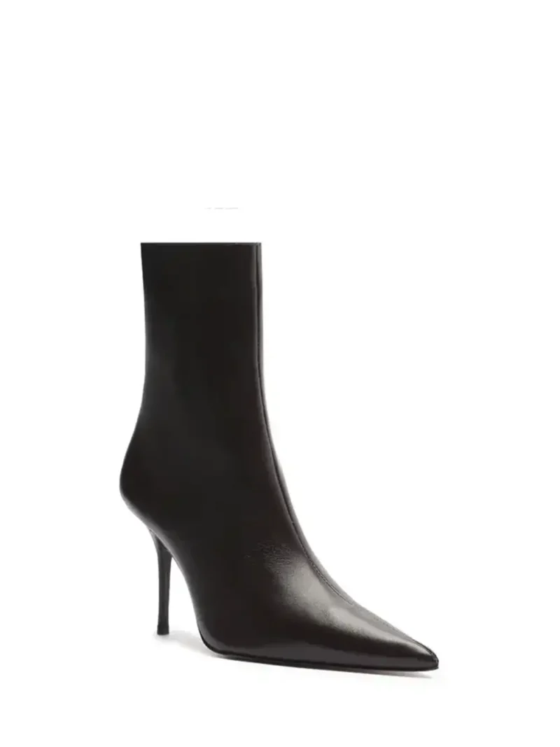 Alternative view of Bota Arezzo Castanha em Pele e Salto Fino