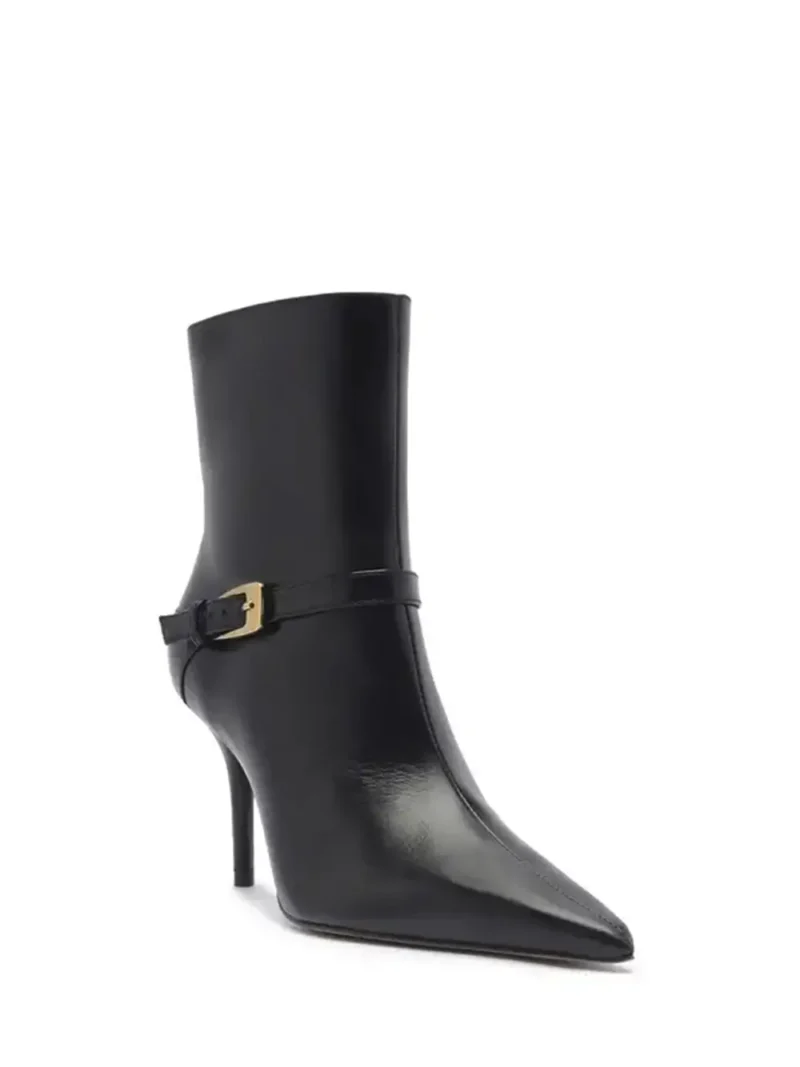 Alternative view of Bota Arezzo Preta em Pele e Fivela