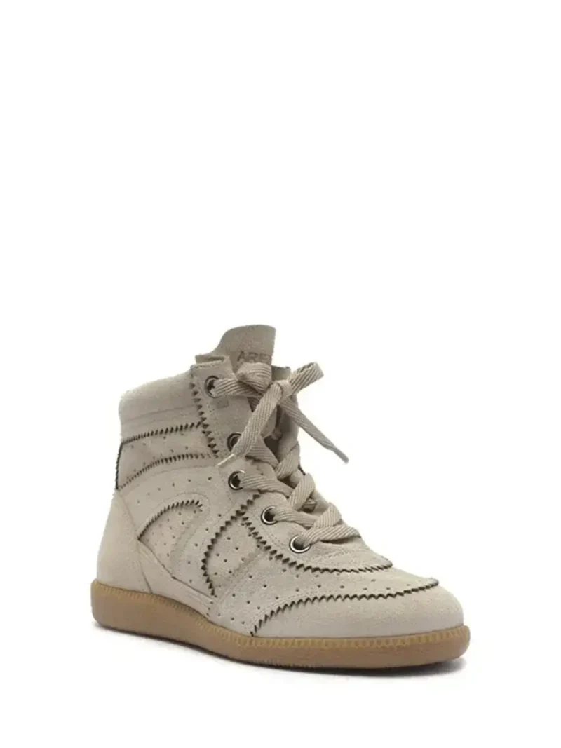 Alternative view of Ténis Arezzo em Camurça Beige e Cano Médio