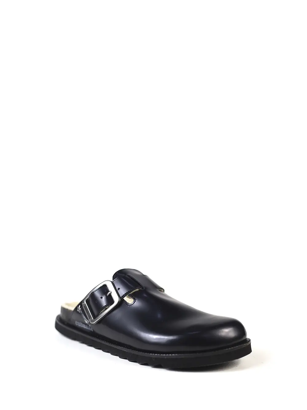 Maria-Sandália Preta Homem em Pele e Pelo Natural - Image 2