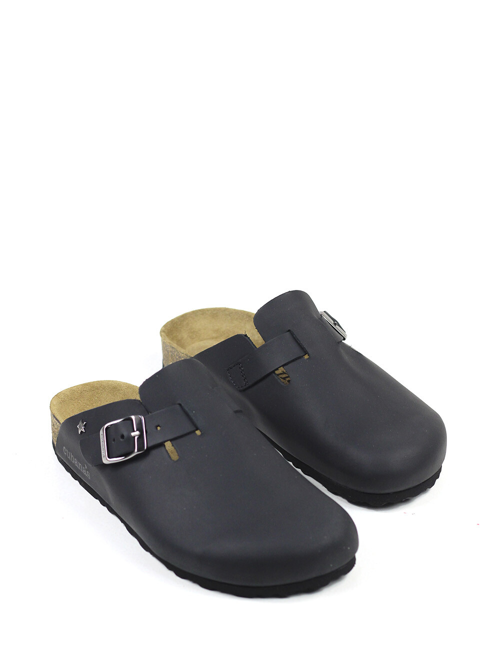 Maria-Sandália Homem Fechada Preta em Pele - Image 4