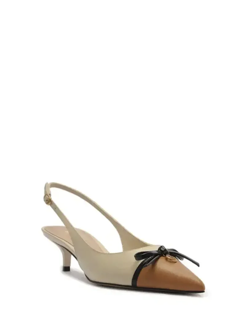 Alternative view of Scarpin em Pele Beige e Biqueira Castanha