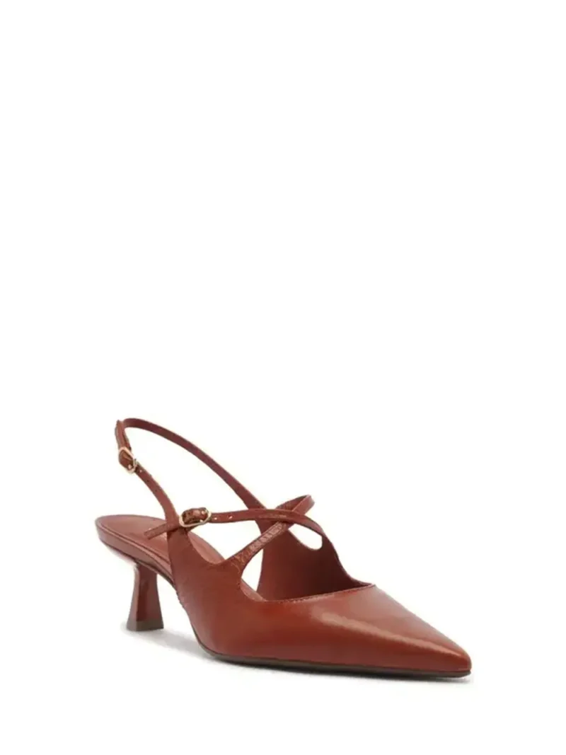 Alternative view of Scarpin em Pele Vermelha com Tiras