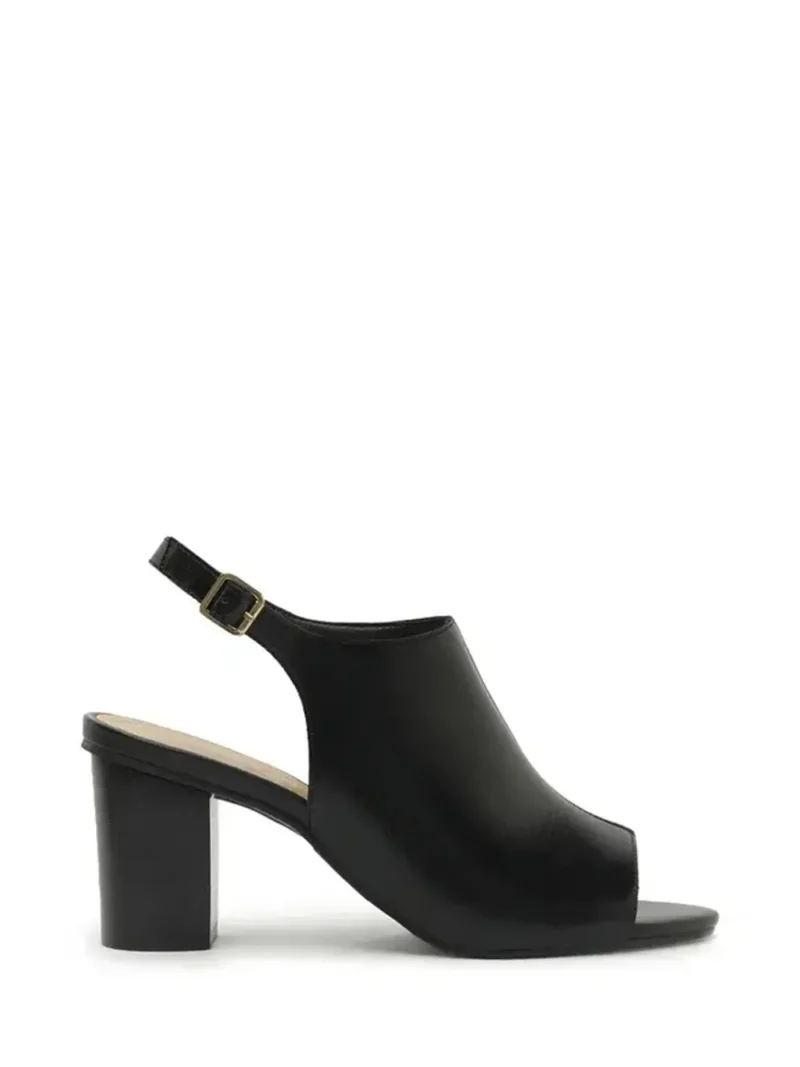 Sandália Arezzo Fechada Preta em Pele