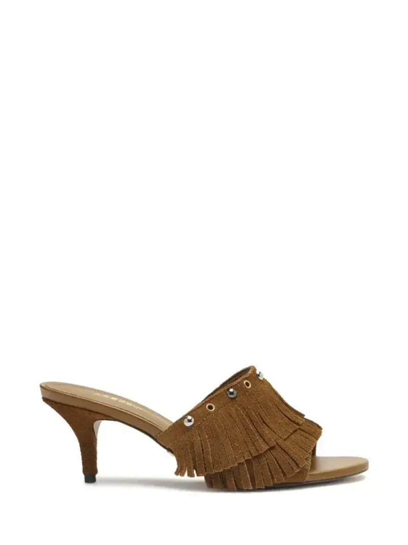 Mule em Camurça Castanha e Franjas