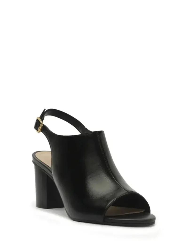 Alternative view of Sandália Arezzo Fechada Preta em Pele