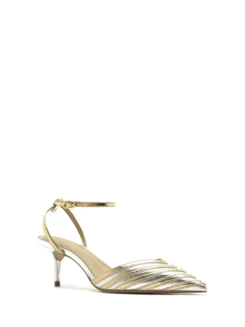 Alternative view of Scarpin em Pele Metalizada e Tira