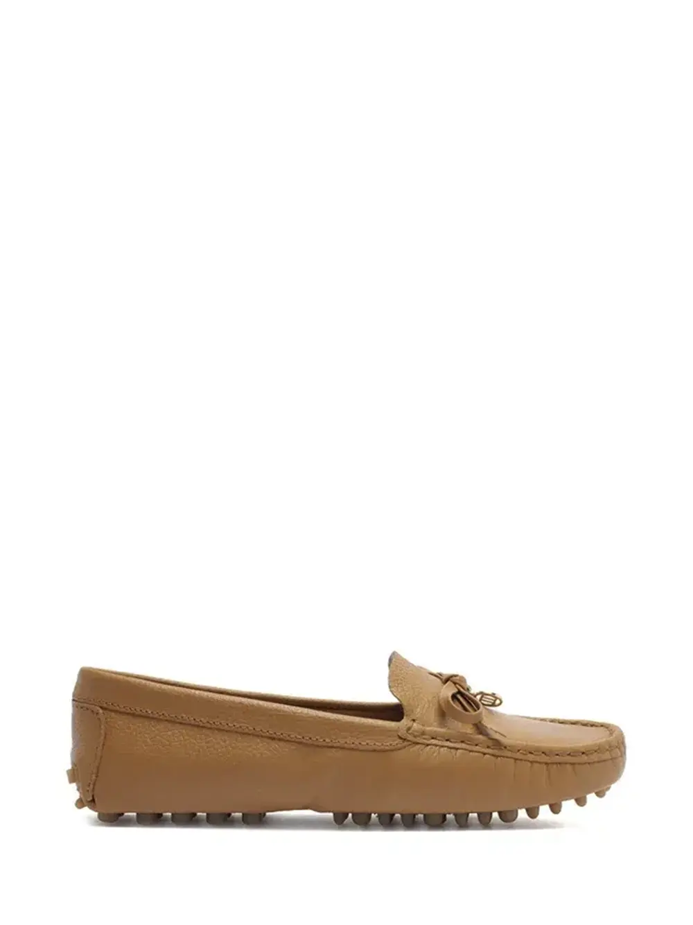 Loafer Arezzo em Pele Camel com Laço