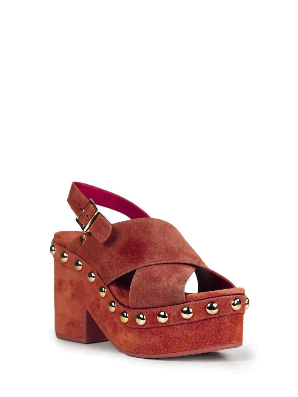 Sandália Plataforma em Camurça Castanha - Image 2