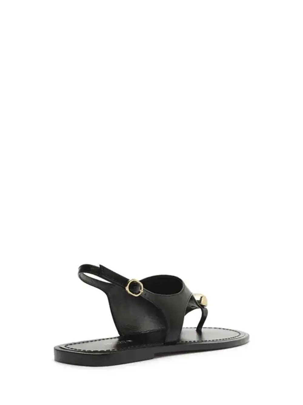 Sandália Arezzo Preta em Pele com Metal - Image 3