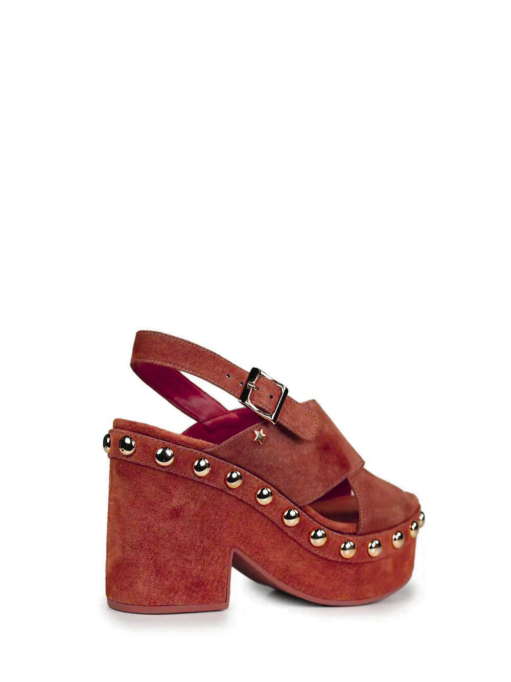 Sandália Plataforma em Camurça Castanha - Image 3